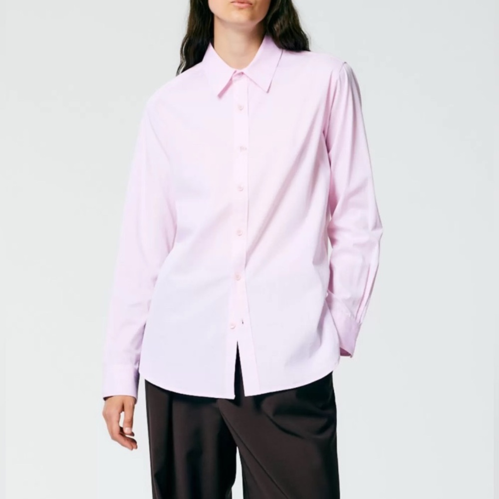 Tibi Light Pink Women's Cotton Shirt